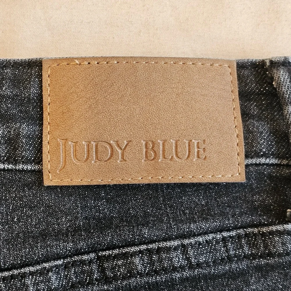 Judy Blue‎ Jeans Womens Black Straight Fit Raw Hem Casual Stretch Ladies 13/31 - Picture 13 of 14